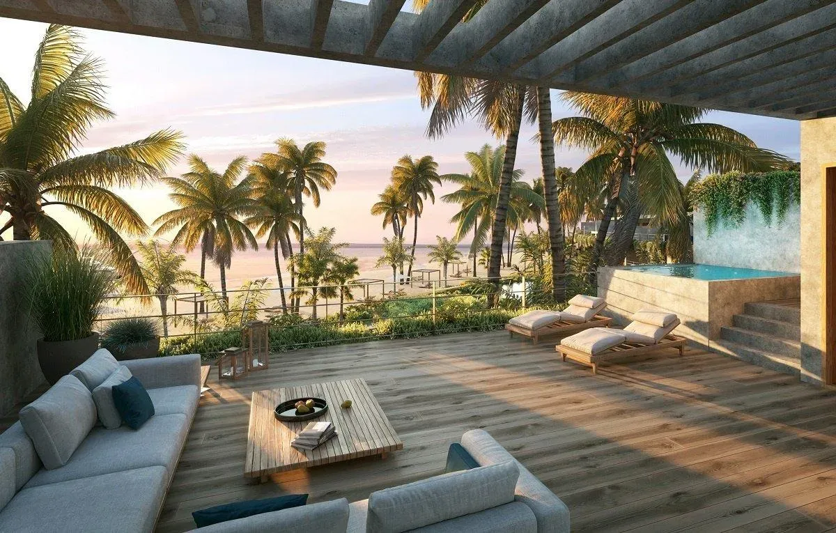 Acogedora vista panóramica desde uno de los apartamentos de Silver Beach Las Terrenas