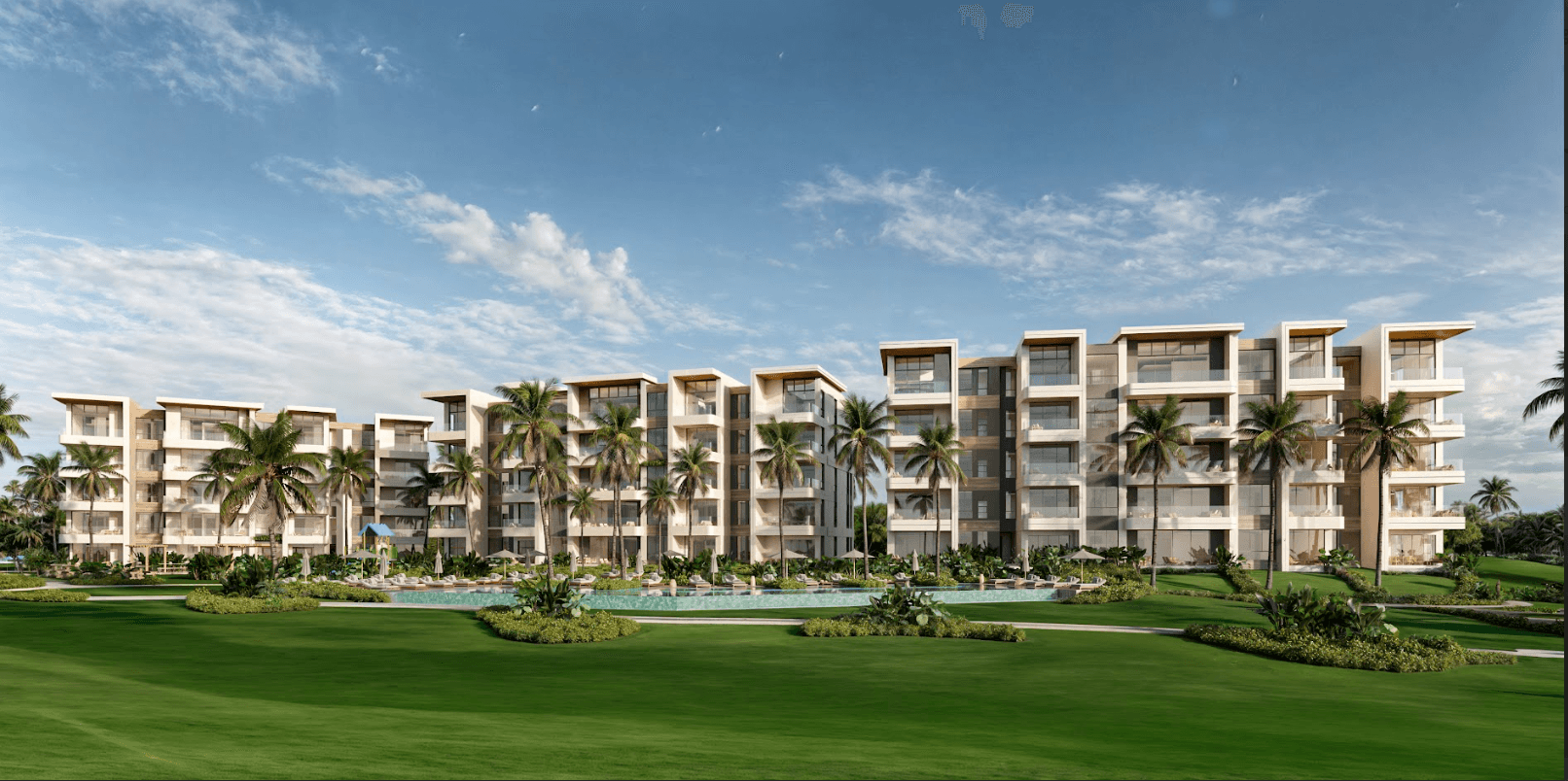 Solea Palms edificios frente al campo de golf