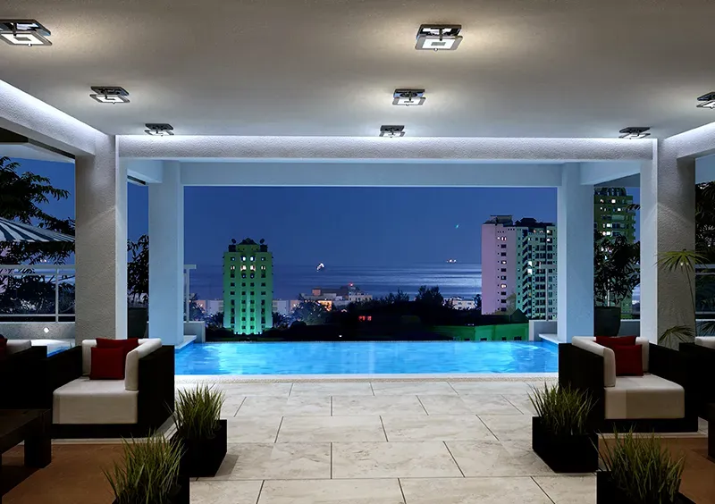 Torre Prisma piscina infinity